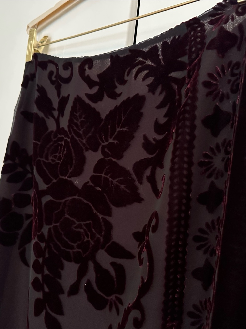 Liz Claiborne Velvet Burnout Floral Maxi Skirt Sz 12 NWT - Picture 3 of 3